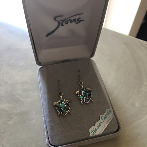 Glacier pearle turtle earrings - Picture 2 of 5